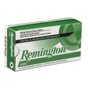 REMINGTON UMC 380 ACP 95 Grain FMJ Ammo, 50 Round Box (L380AP)