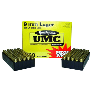 REMINGTON UMC 9mm 115 Grain FMJ Ammo, 250 Round Box (L9MM3A)