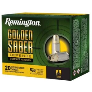 Remington Golden Saber Defense Compact 10mm Auto 180gr Brass Jacketed Hollow Point Handgun Ammo - 20 Rounds