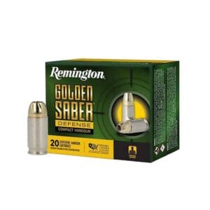 Remington Golden Saber Defense Compact 380 Auto (ACP) 102gr BJHP Handgun Ammo - 20 Rounds