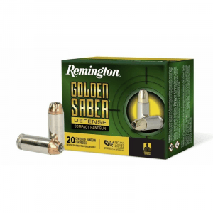 Remington Golden Saber Defense Compact Ammunition 10mm Auto 180gr 1150 fps 20/ct