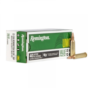 Remington UMC Rifle Ammunition .22-250 Rem 45 gr JHP 4000 fps 40/ct