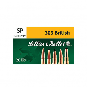 SELLIER & BELLOT 303 British 180 Grain SP Ammo, 20 Round Box (SB303C)