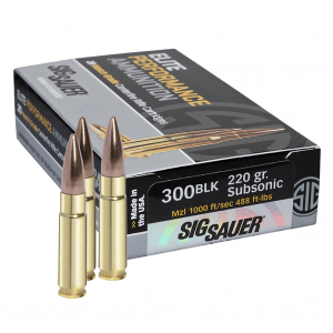 SIG SAUER Elite Match Grade 300 AAC Blackout 220Gr OTM 20Rd/Box Rifle Ammo (E300A2-20)