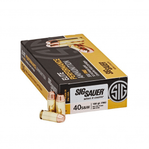 SIG SAUER Elite Performance 40 S&W 180 Grain FMJ Ammo 50 Round Box (E40SB2-50)