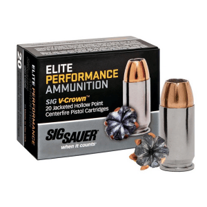 SIG SAUER Elite V-Comp .380 ACP 90Gr JHP 20rd Box Ammo (E380A1-20)