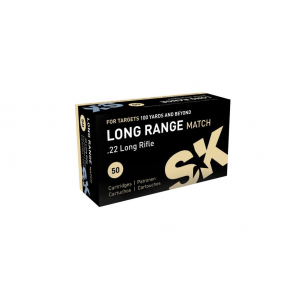 SK Long Range Match Rimfire Ammunition .22 LR 40 gr LRN 1106 fps 50/ct