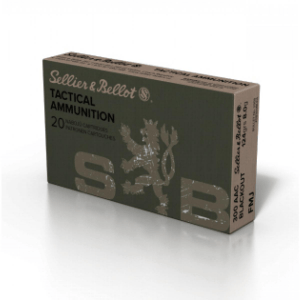 Sellier & Bellot Match Rifle Ammunition .300 AAC Blackout .308" 124 gr FMJ 2165 fps 20/Bo