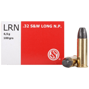 Sellier & Bellot Pistol & Revolver Ammo .32 S&W Long 100 gr LRN 50/Box