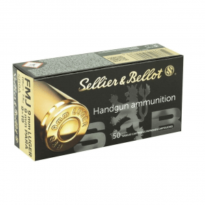 Sellier & Bellot Pistol & Revolver Ammo 9mm Luger 115 gr FMJ 50/ct