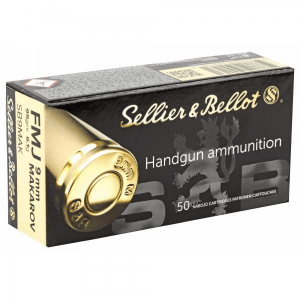 Sellier & Bellot Pistol & Revolver Ammo 9mm Makarov 95 gr FMJ 50/box