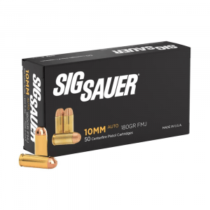 Sig Elite Performance Handgun Ammunition 10mm Auto 180 gr FMJ 1250 fps 50/ct