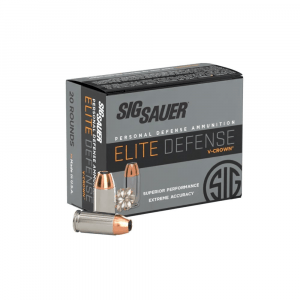 Sig Elite V-Crown Handgun Ammunition .40 S&W 180 gr JHP 985 fps 20/ct