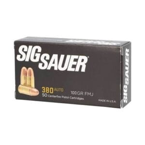 Sig Sauer Elite Performance 380 Auto (ACP) 100gr FMJ Handgun Ammo - 50 Rounds