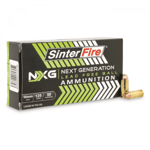 SinterFire NXG Lead-Free Ball 10mm FMJ-FN 125 Grain 50 Rounds