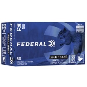 Small Game 22 Long Rifle Rimfire Ammo - 22 Long Rifle 38gr Copper Plated Hollow Point 50/Box