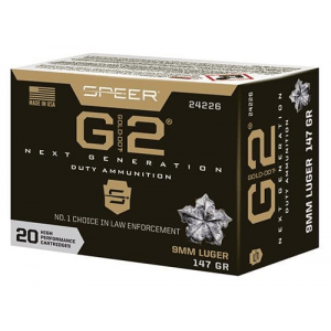 Speer Gold Dot Handgun Ammunition 9mm Luger 147gr G2 970 fps 20/ct