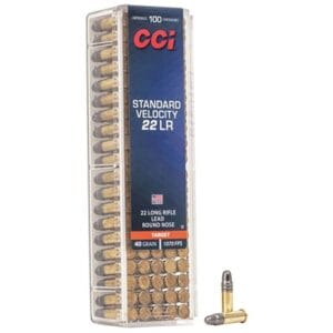 Standard Velocity Ammo 22 Long Rifle 40gr Lead Round Nose - 22 Long Rifle 40gr Lead Round Nose 100/Box