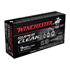 Super Clean Nt 9mm Luger Handgun Ammo - 9mm Luger 90gr Full Metal Jacket Lead Free 50/Box