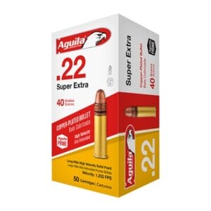 Super Extra High Velocity 22 Long Rifle Rimfire Ammo - 22 Long Rifle 40gr Copper Plated Solid Point 2000/Case