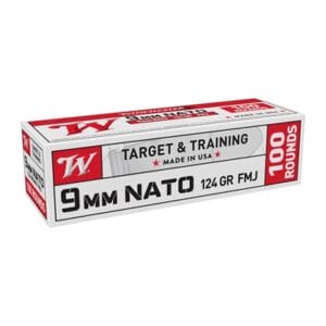 Target & Training 9mm Nato Ammo - 9mm Luger Nato 124gr Full Metal Jacket 100/Box