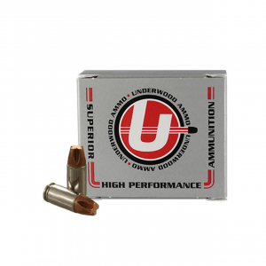 Underwood Hunting & Self Defense Handgun Ammunition 9mm Luger(+P) 115gr Solid1250 fps 20/ct