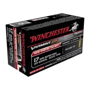 Varmint High Velocity 17 Winchester Super Magnum Ammo - 17 Wsm 20gr Polymer Tip 50/Box