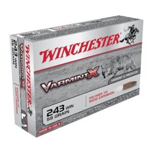 Varmint X 243 Winchester Rifle Ammo - 243 Winchester 58gr Polymer Tip 20/Box