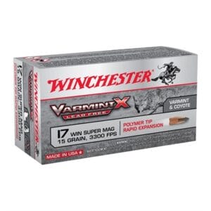 Varmint X Lead Free 17 Winchester Super Magnum Ammo - 17 Wsm 15gr Polymer Tip Rapid Expansion 50/Box