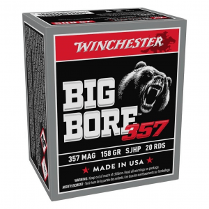 WINCHESTER AMMO Big Bore .357 Mag 158Gr SJHP 20rd/Box Handgun Ammo (X357MBB)