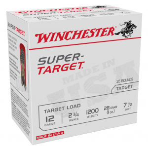 WINCHESTER AMMO SUPER-TARGET SHOTSHELL 12 GA 2-3/4in #7.5 1 OZ 1200 FPS 25rd Box Ammo (TRGT12007)