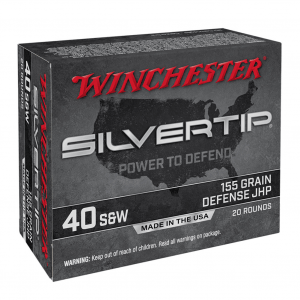 WINCHESTER AMMO Silvertip 40 S&W 155Gr HP 20rd/Box Handgun Ammo (W40SWST)