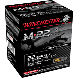 WINCHESTER M-22 22LR 40Gr Lead Round Nose Rifle Ammo (S22LRT)