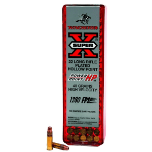 WINCHESTER Power Point Super-X 40gr Plated Power Point 100rd 22 LR Ammunition (X22LRPP1)