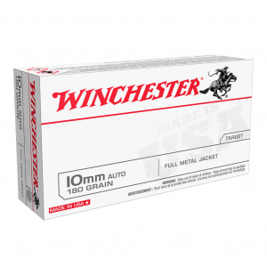 WINCHESTER USA 10mm Auto 180Gr FMJ 50rd Box Ammo (USA10MM)