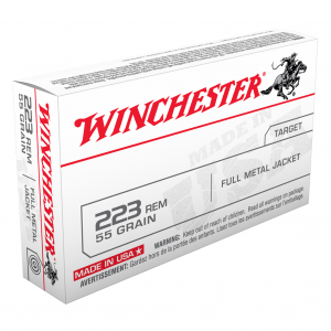 WINCHESTER USA 223 Rem 55Gr FMJ 20rd Box Rifle Ammo (W223K)