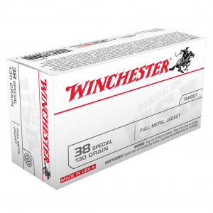 WINCHESTER USA 38 Special 130Gr Full Metal Jacket 50/500 Handgun Ammo (Q4171)