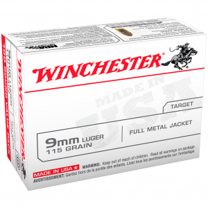 WINCHESTER USA 9mm 115Gr FMJ 100rd Box (USA9MMVP)