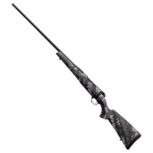 Weatherby Mark V Backcountry 2.0 Ti 270 Weatherby Magnum Graphite Black Left Hand Bolt Action Rifle - 26in - Grey/White Sponge Camo