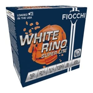 White Rino Super-Lite 12 Gauge Ammo - 12 Gauge 2-3/4'''' 1-1/8oz #8 250/Case