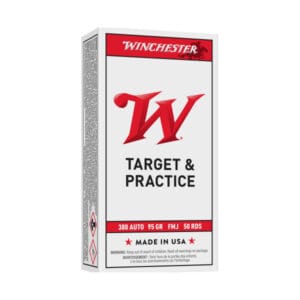 Winchester .380 ACP 95 Grain FMJ Centerfire Handgun Ammo - 50 Rounds