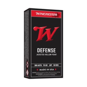 Winchester .380 ACP 95 Grain JHP Centerfire Handgun Ammo