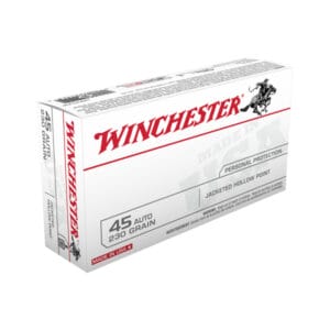 Winchester .45 ACP 230 Grain JHP Centerfire Handgun Ammo