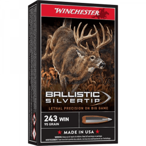 Winchester Ballistic Silvertip Rifle Ammunition .243 Win 95 gr. PT 3100 fps 20/ct