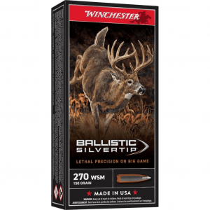 Winchester Ballistic Silvertip Rifle Ammunition .270 WSM 150 gr. PT 3120 fps 20/ct