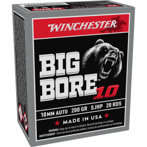 Winchester Big Bore Handgun Ammunition 10mm Auto 200 gr. SJHP 1175 fps 20/ct