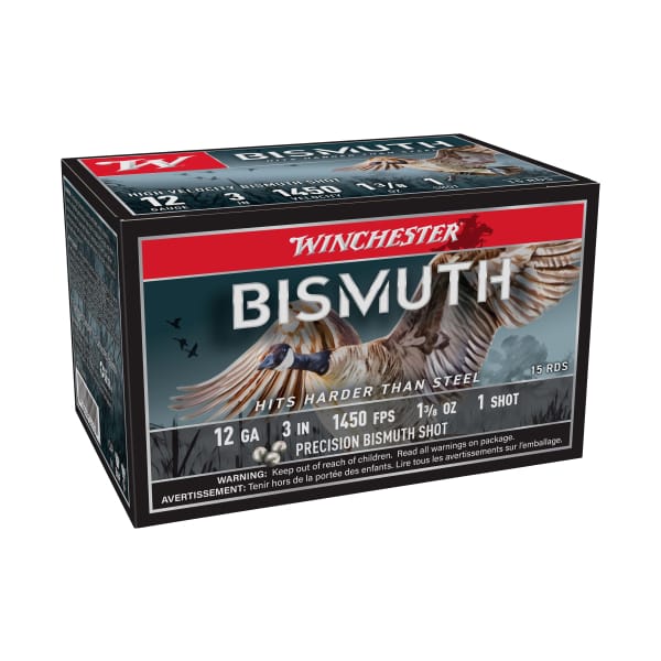 Winchester Bismuth Shotshells - 12 Gauge - #1 - 3" - 15 Rounds