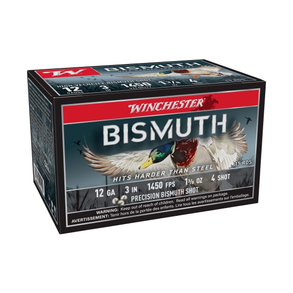 Winchester Bismuth Shotshells - 12 Gauge - #4 - 3" - 15 Rounds