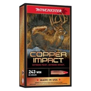 Winchester Copper Impact 243 Winchester 85gr Extreme Point Rifle Ammo - 20 Rounds