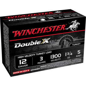 Winchester Double X Turkey Load Shotshells 12 ga 3" MAX 1-3/4 oz #5 1300 fps 10/ct